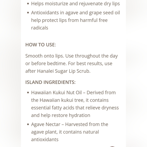 Hanalei Kukui Oil Moisturizing Lip Treatment Shade Sand - Picture 8 of 9